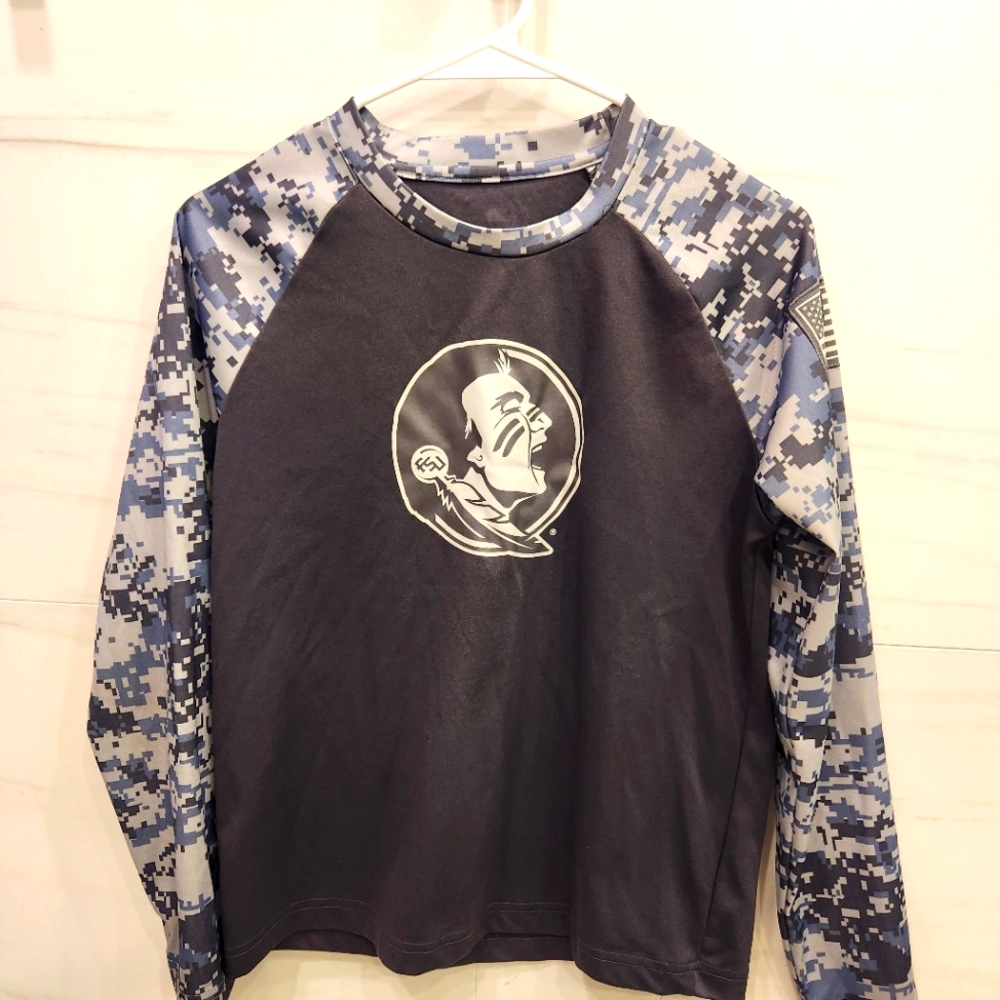 FSU Camo Long Sleeve Performance Shirt with Graphic